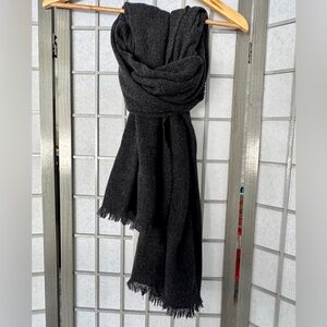 Italian Cashmere Charcoal Grey Scarf